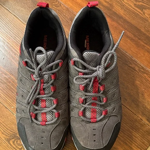 Merrell Black and Red Outdoor Shoes - Picture 3 of 5